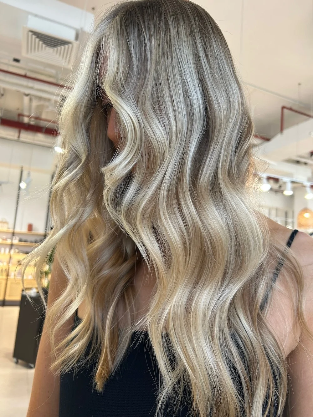 Blonde on Curly Hair in dubai and abu dhabi
