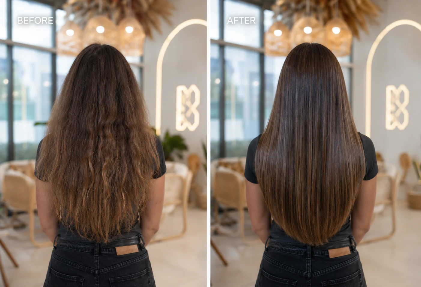 Kerasilk Before After 1 - Best ladies salon in Dubai and Abu Dhabi