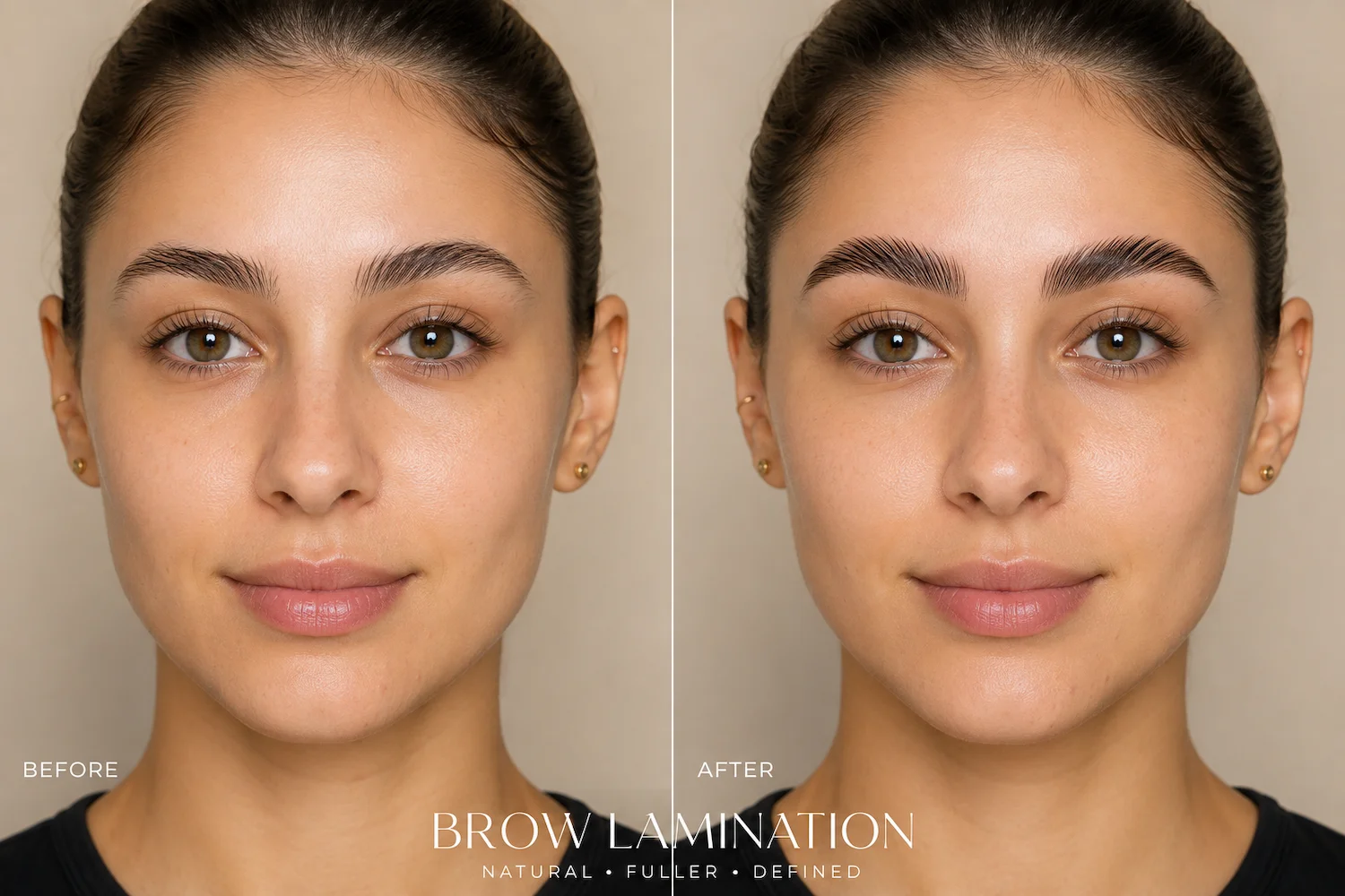 Brow Lamination Before & After 2 Brow Lamination Before After 2 - Best ladies salon in Dubai and Abu Dhabi